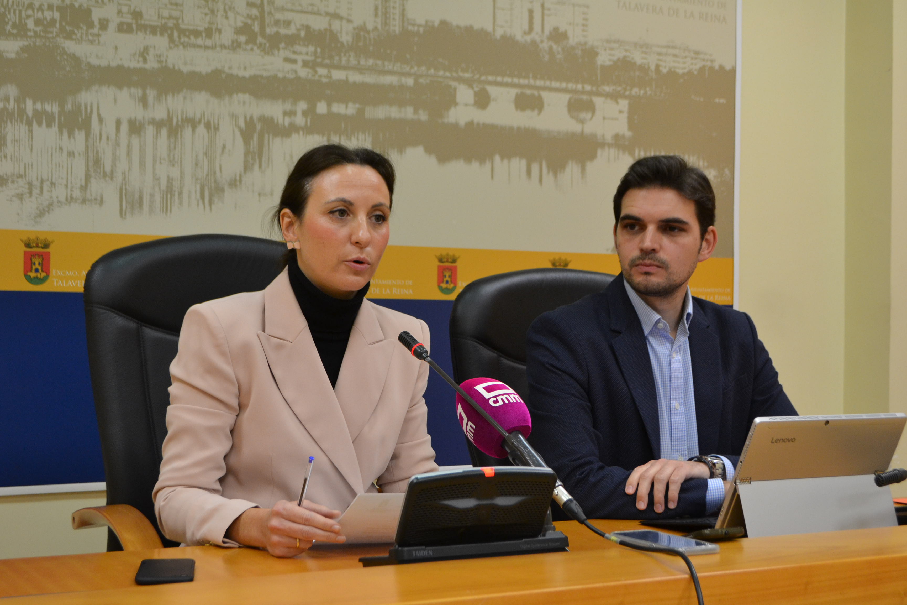 Los portavoces municipales durante la Junta de Gobierno celebrada esta mañana