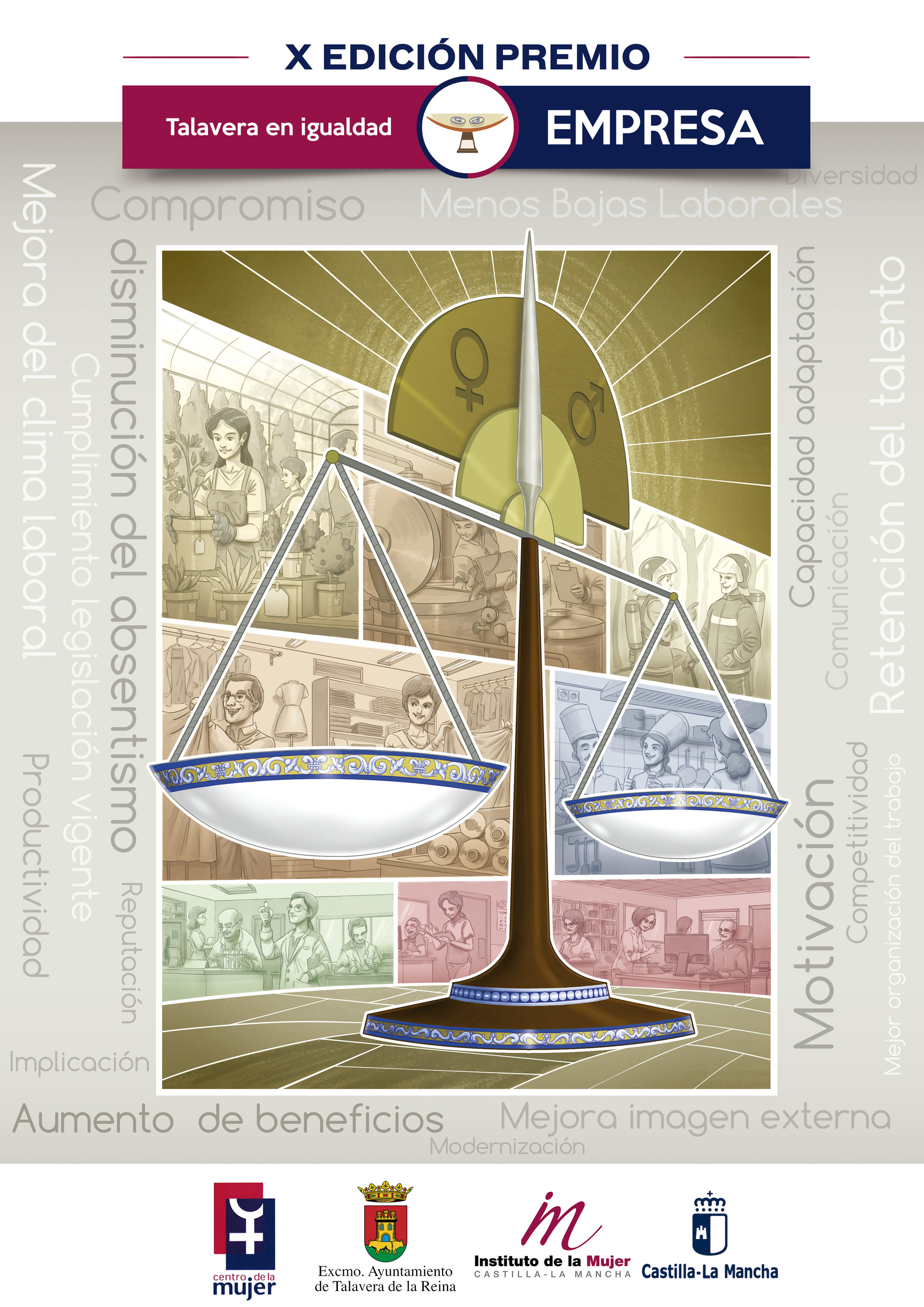 Cartel X Premio Talavera en Igualdad Empresa